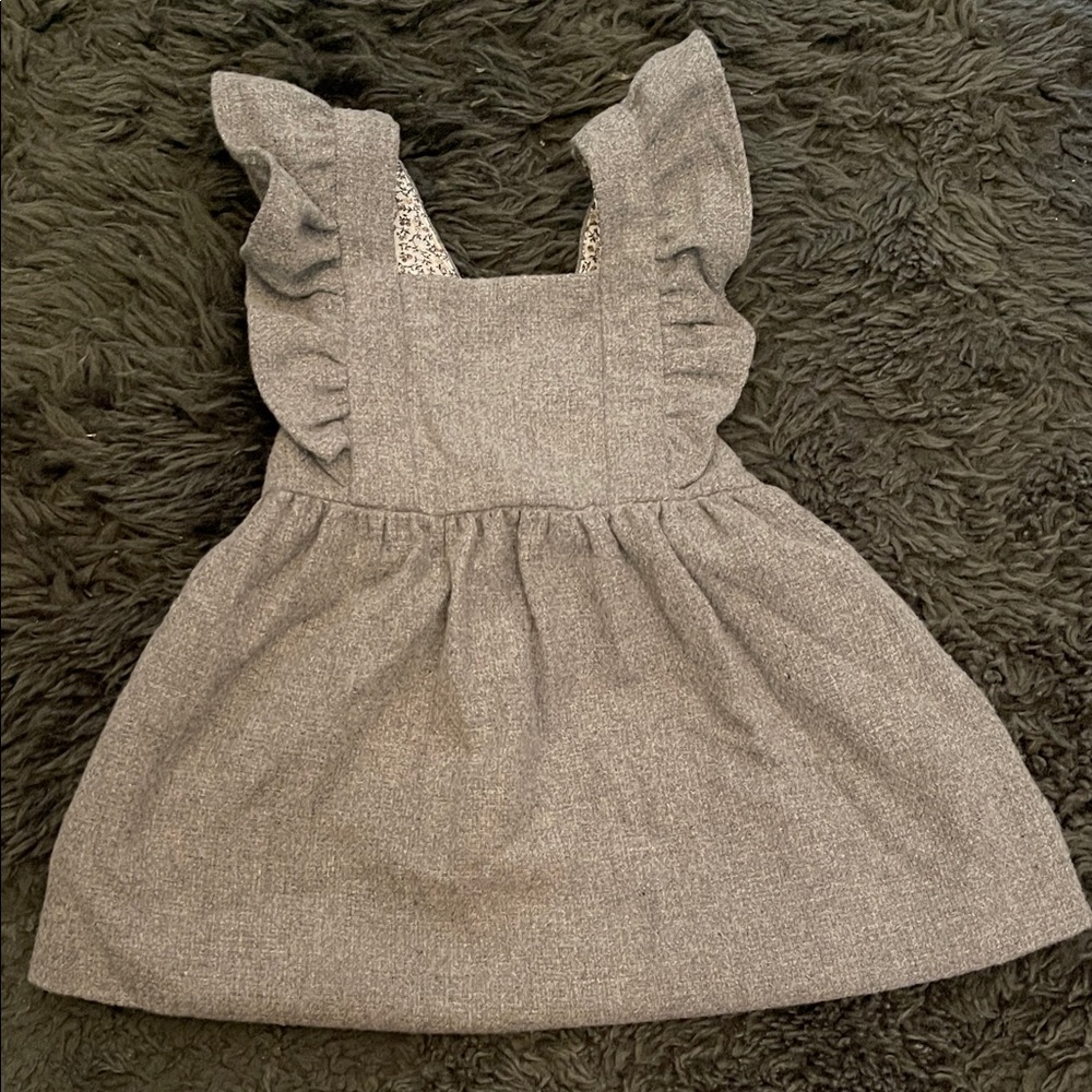 Zara Kids Gray Ruffle Dress